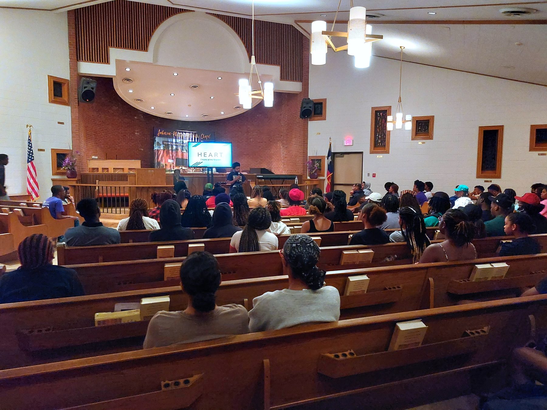 Large group in the chapel