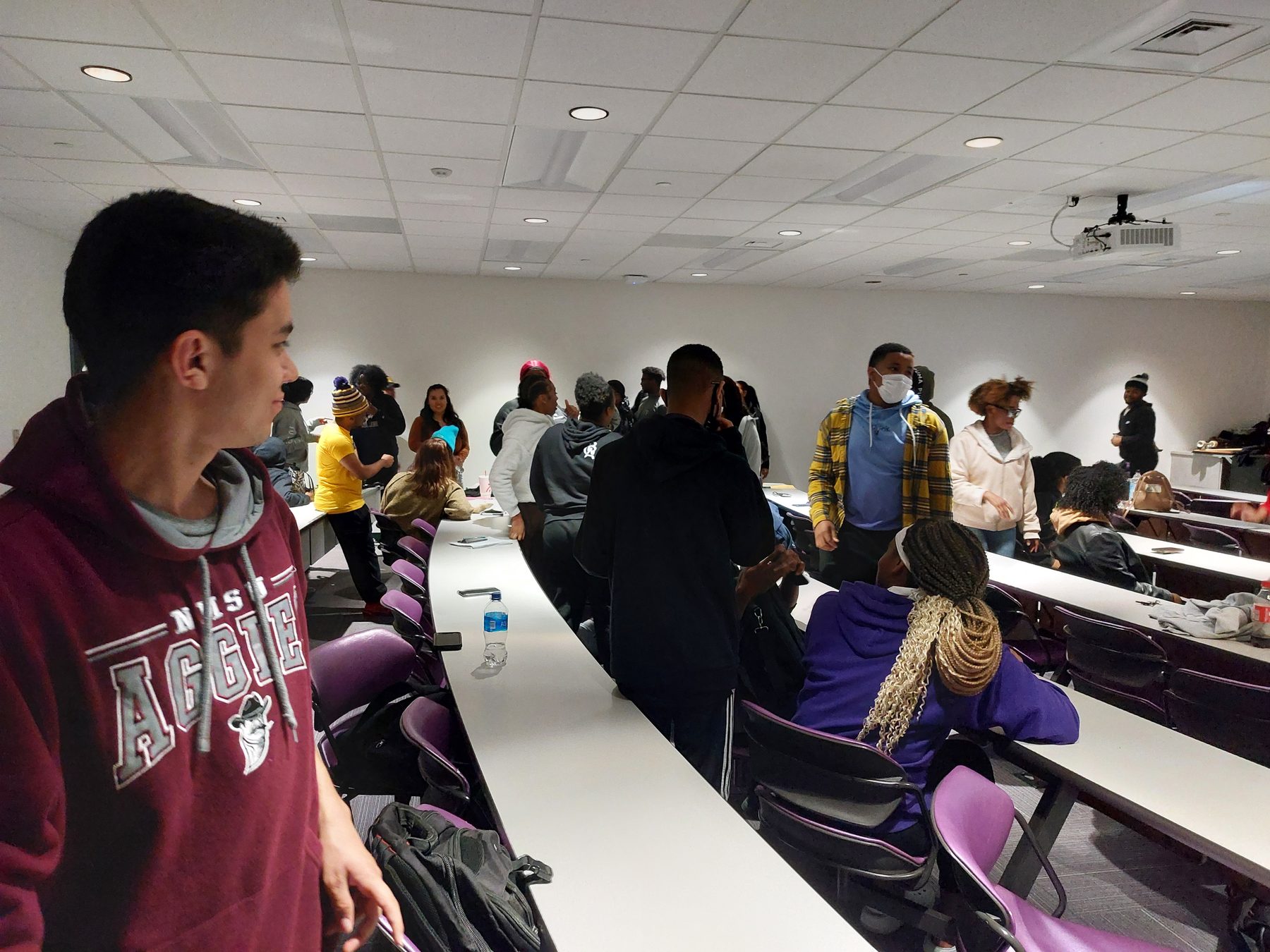 Students at large group